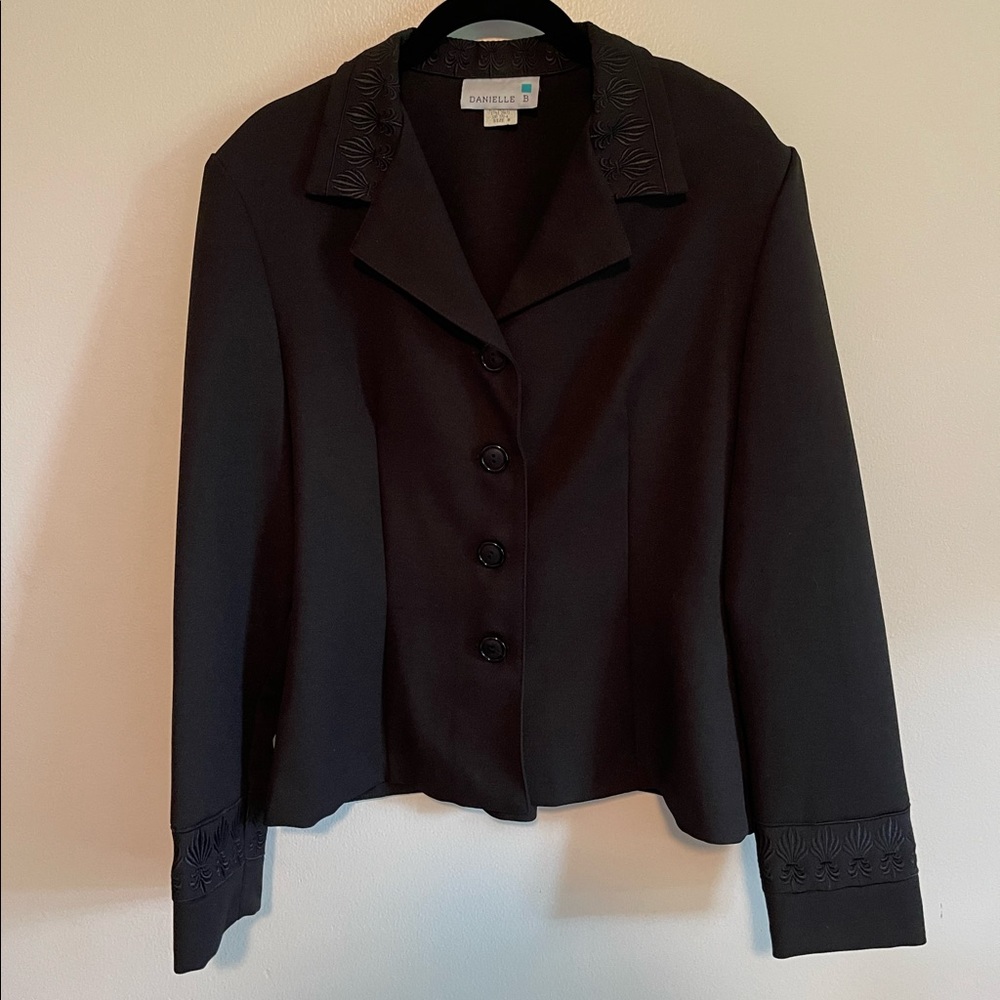 Vintage Danielle B Black Blazer | Size 8